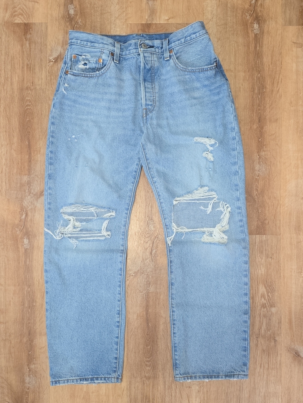 Levi's Premium 501 '90s Distressed Jeans Light Wash W30 L30